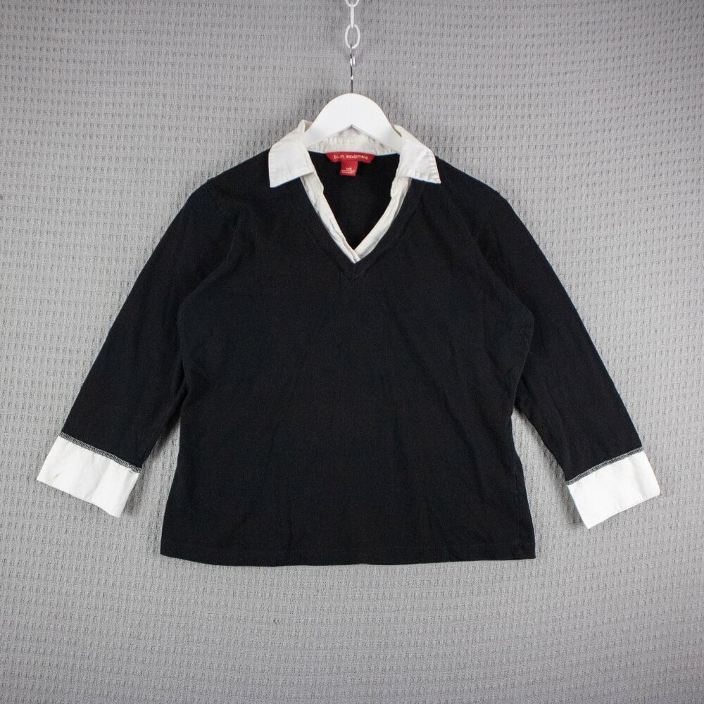 B.u.m Equipment Double Layer Longsleeve Collar Womens Large
